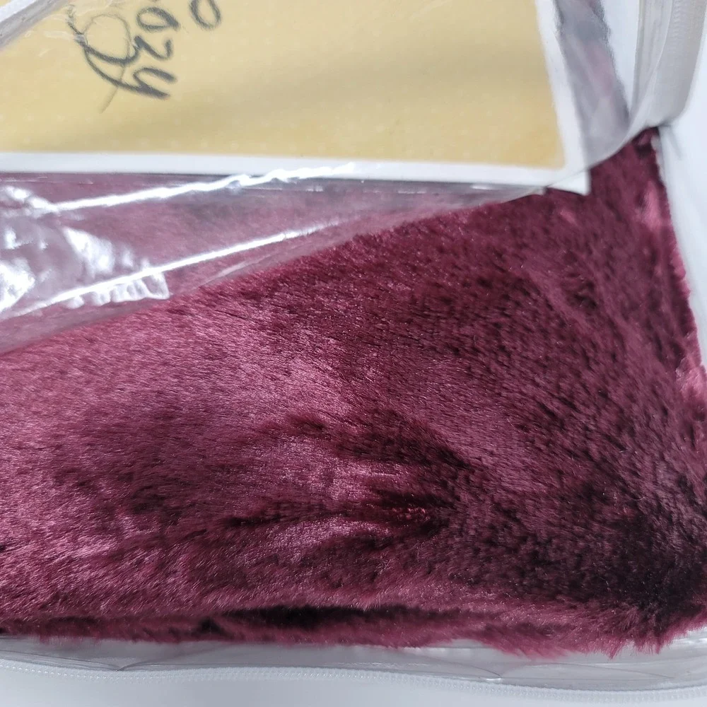 Soft & Cozy Company Faux Fur Throw Blanket 50x60 Wine Plush Cozy Soft Bedding - Picture 7 of 7